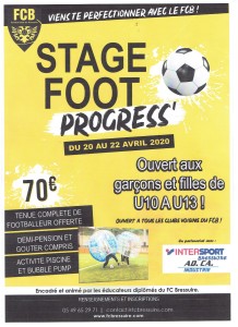 Affiche du foot progress avril 2020