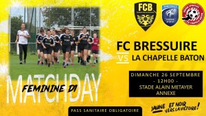 DIMACHE 26 SEPTEMBRE MATCHDAY D1 feminine