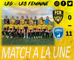 LUNDI 27 SEPTEMBRE RESULTAT MATCH A LA UNE U16-U18