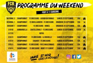 PROGRAMME FOOT A 11