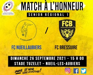 SAMEDI 25 SEPTEMBRE MATCH A L'HONNEUR SENIORS R1