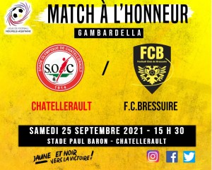 SAMEDI 25 SEPTEMBRE MATCH A L'HONNEUR U19 GAMBARDELLA