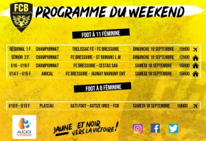 VENDREDI 17 SEPTEMBRE PROGRAMME FEMININE