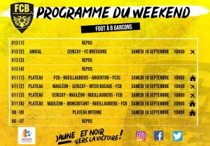 VENDREDI 17 SEPTEMBRE PROGRAMME JEUNES