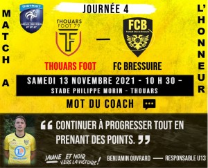 Mot du coach U13+ Match a l'honneur