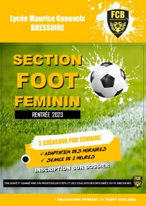 affiche section sportive féminine