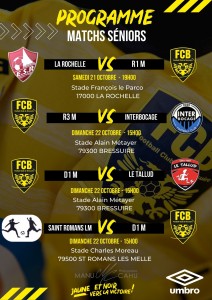 SENIOR programme du week-end