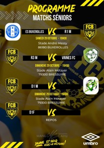 SENIOR programme du week-end