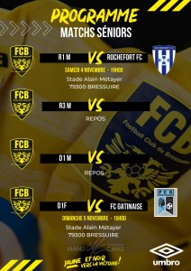 SENIOR programme du week-end